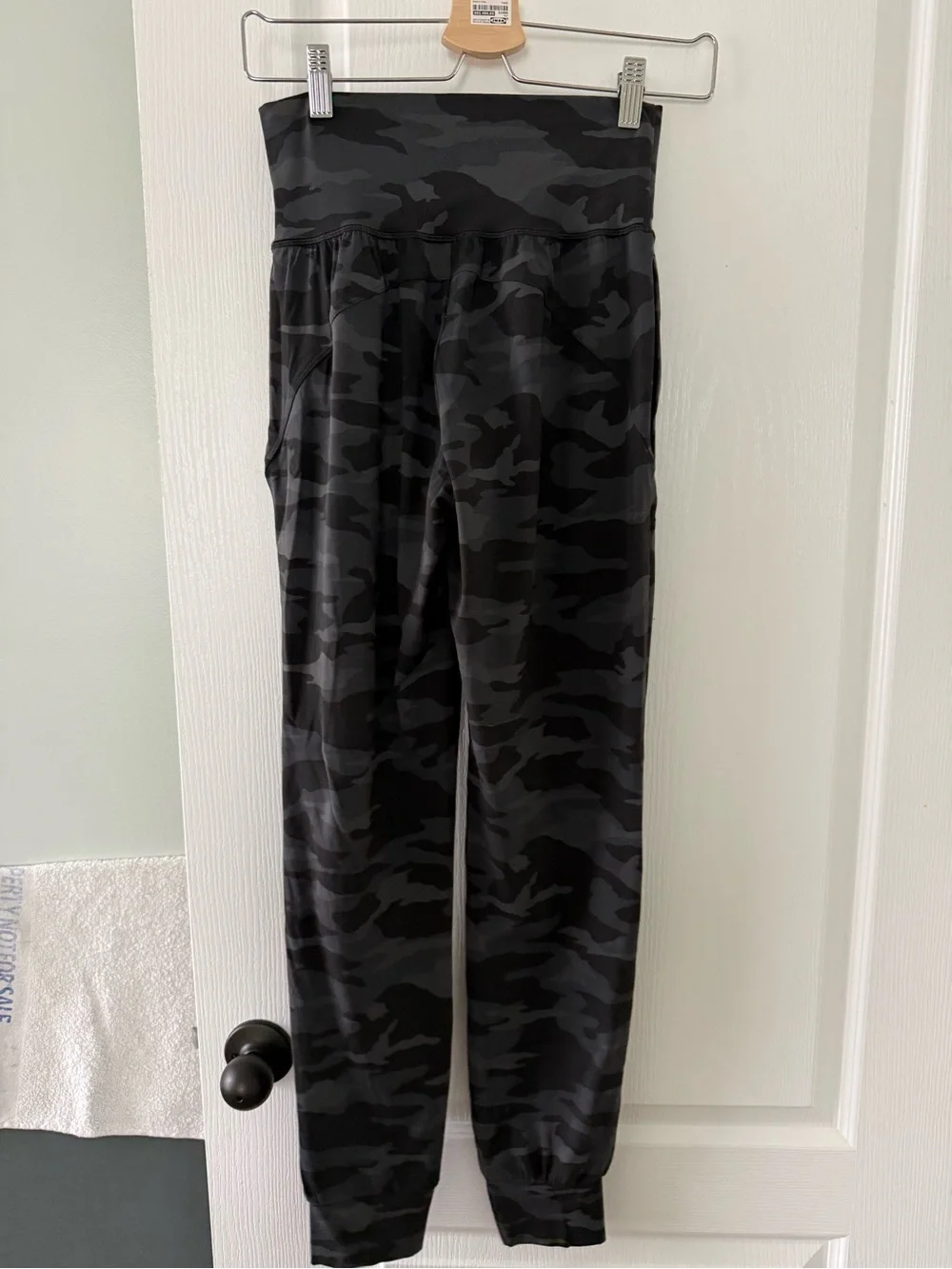 Athleta Black Charcoal Camo Salutation Jogger